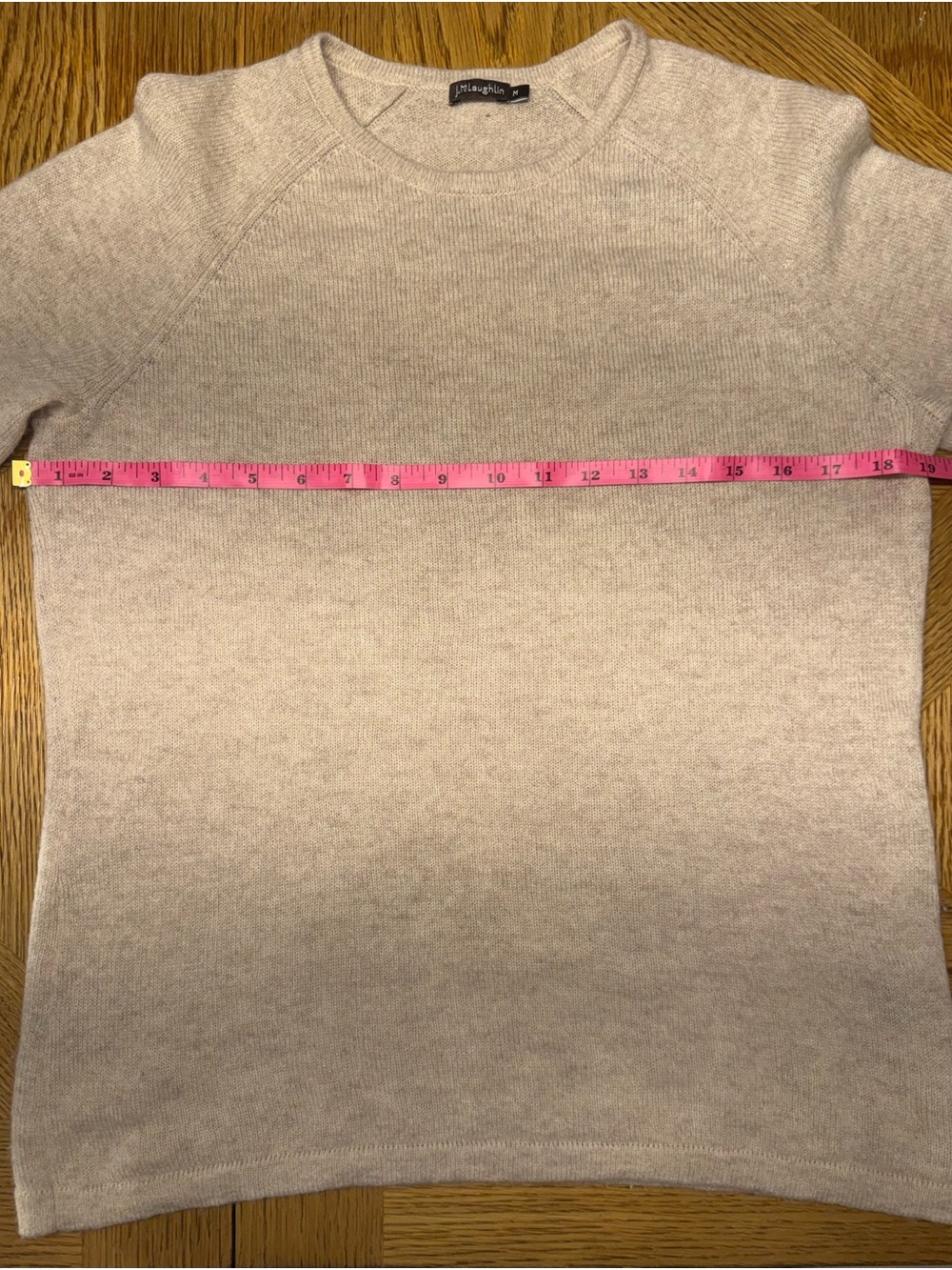 Light Summer Cashmere Crewneck Sweater in Beige - Picture 7 of 9